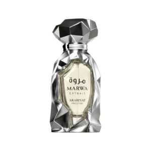 Arabiyat Prestige Marwa Extrait de Parfum, bergamot ve zencefilin parlak ferahlığını çay, tütsü, guaiac ağacı, ambroxan ve miskle birleştiren temiz ve modern bir unisex parfüm. 2026'da sunulan Extrait, orijinal Marwa'nın karakterini daha yoğun, pürüzsüz ve sarmalayıcı bir yapıda yorumluyor. Sabunsu temizlik, baharatlı narenciye ve çay akorlarını sevenlere hitap ediyor.