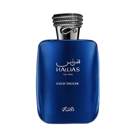 Rasasi Hawas Gold Digger EDP erkek parfümü şişesi - orijinal dekant 3, 5, 10, 30 ml